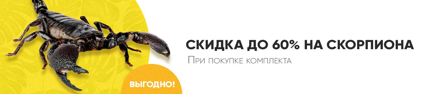Скидка на скорпионов до 60%