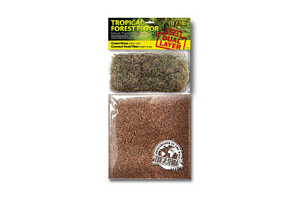 Грунт для террариума Tropical Forest Floor 2в1, 1.1л + 3.3л. (Мох+Кокосовая шелуха) от магазина ExoLife