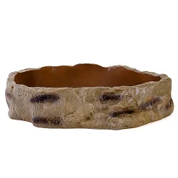 Поилка - купалка для рептилий "Bowls" камень/коричневая, 27.0х20.0х5.8см