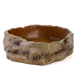 Поилка - купалка для рептилий "Bowls" камень/коричневая, 27.0х20.0х5.8см
