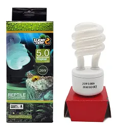 Лампа для рептилий Lucky Herp UVB 5.0 26Вт, E27